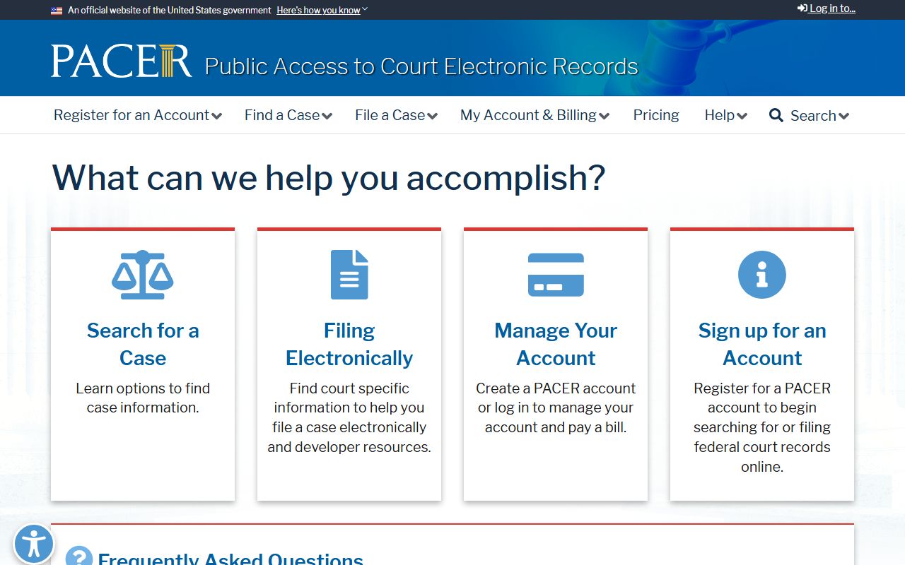Harrison County federal court records access through PACER